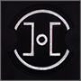 Нашивка логотипа чёрный фон круглая