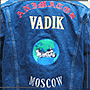 Вышивка на джинсовой куртке Animator Vadik Moscow