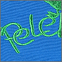 Вышивка логотипа Pelekan на накидке