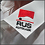 Белая рубашка фото вышивки логотипа Rus Autolack