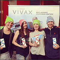 Вышивка на шапках логотипа Vivax