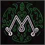 Вышивка логотипа М на крое