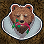 Нашивка с изображением медведя