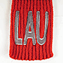 Вышивка LAU на рукаве свитера