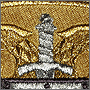 Нашивка двуглавый орел на золотом фоне