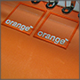 Вышивка логотипов для мобильного оператора Orange