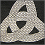 Компьютерная вышивка на ткани кельтского узора