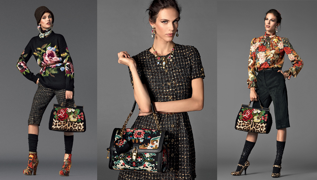 Вышивка на сумках Dolce&Gabbana
