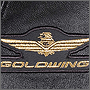 Вышивка логотипа на кожаной жилетке (Goldwing вместо Harley Davidson)