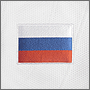 Вышитый флаг России на груди кимоно