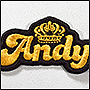 Нашивка на ткань с именем Andy