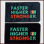Нашивки Faster. Higher. Stronger