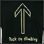 Вышивка на футболке надписи Rock on climbing