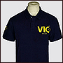 Вышивка логотипа VIC на поло