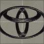 Вышивка логотипа Toyota на подголовнике