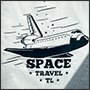 вышивка нитками логотипа Space travel