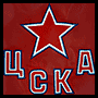 Вышивка логотипа ЦСКА на красной коже