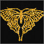 Золотая бабочка вышивка